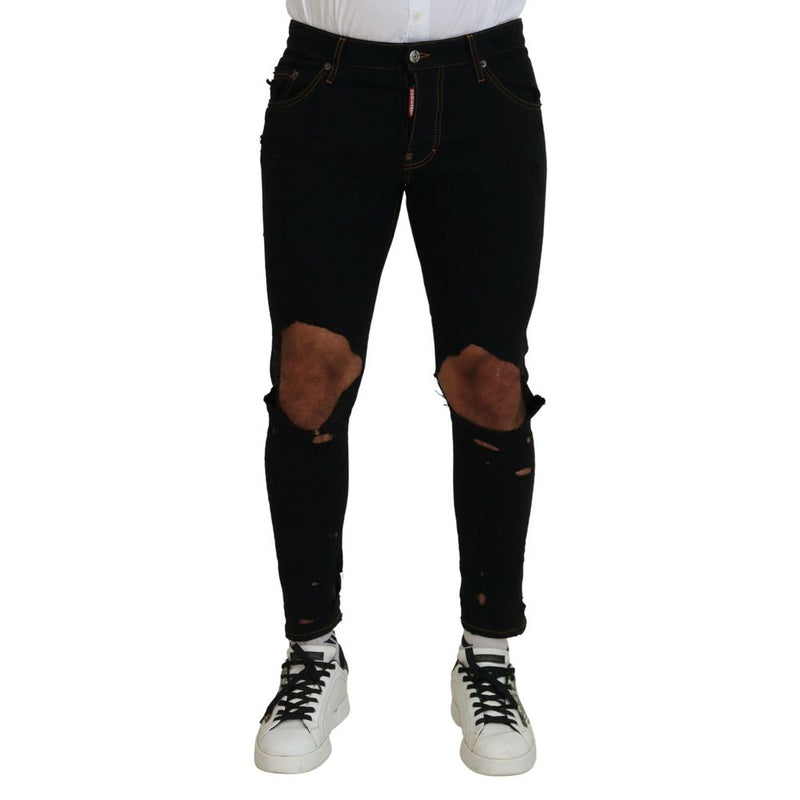 Dsquared² Zwarte Skinny Broek van Katoen
