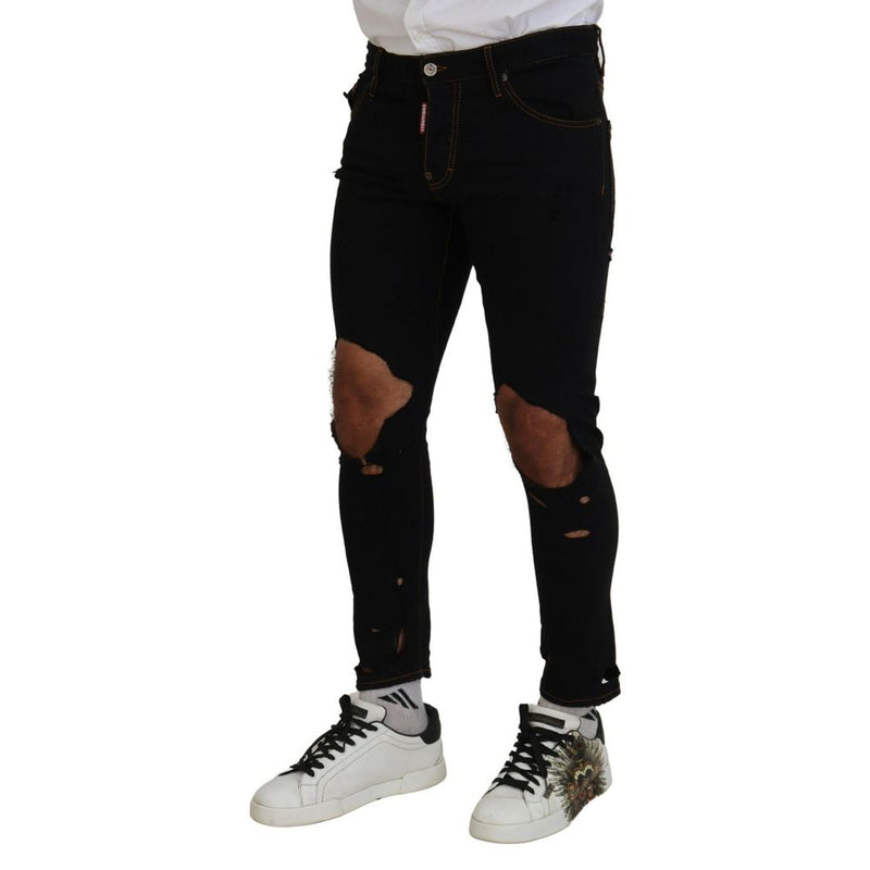 Dsquared² Zwarte Skinny Broek van Katoen