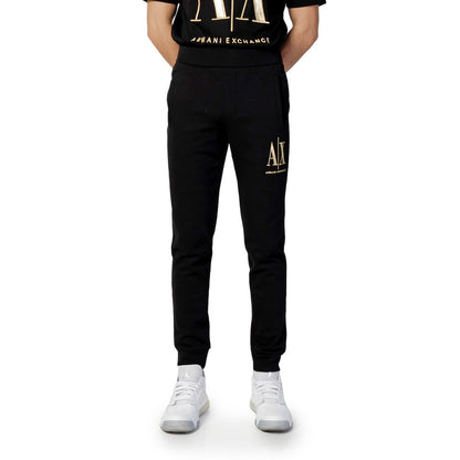 Pantalon de sport en coton noir Armani Exchange