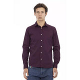 Baldinini Trend Bordeaux Chemise en Coton Slim Fit