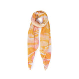 Pieces Orange Polyester Scarf - Vibrant Women's Accessory