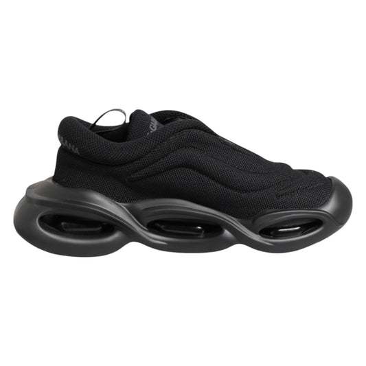 Dolce & Gabbana Black Wave Slip-On Low Top Sneakers