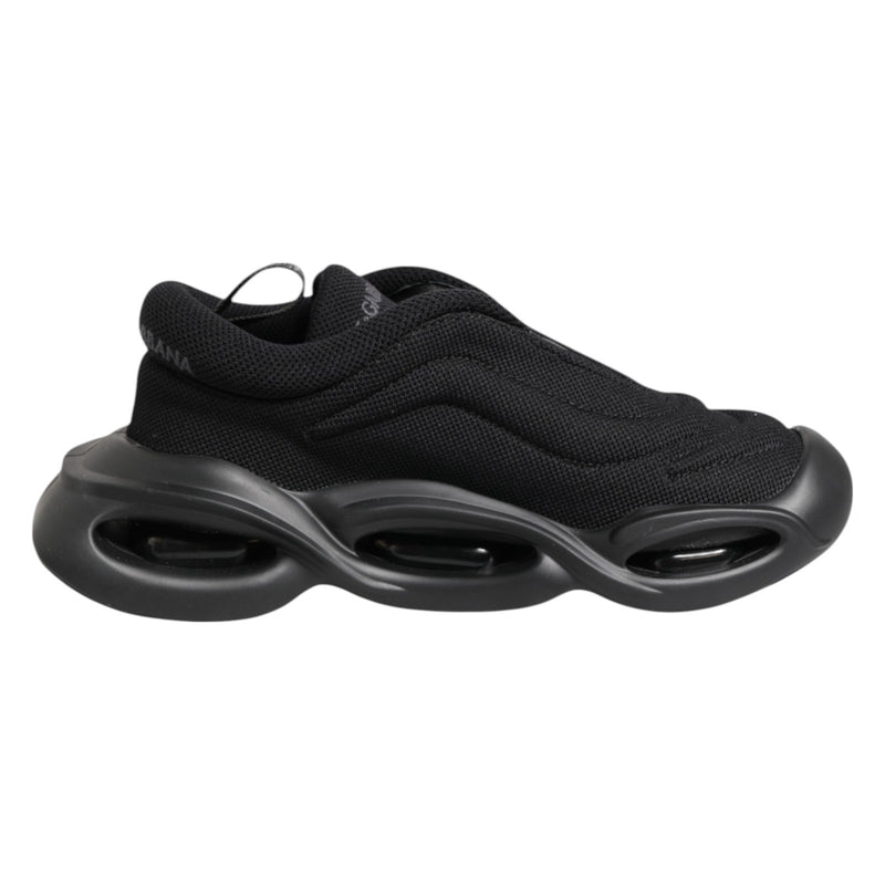 Dolce & Gabbana Black Wave Slip-On Low Top Sneakers