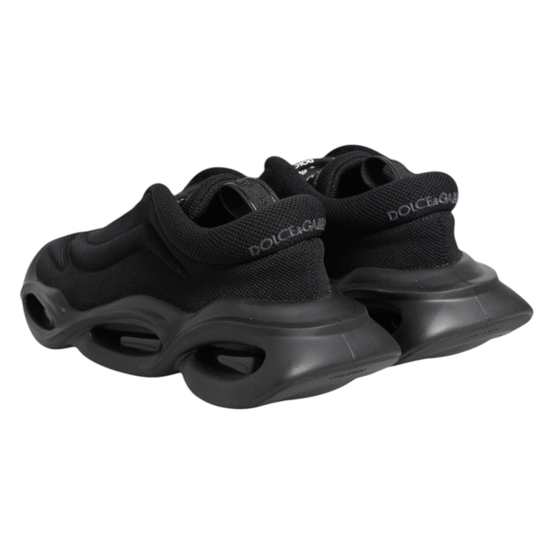 Dolce & Gabbana Black Wave Slip-On Low Top Sneakers