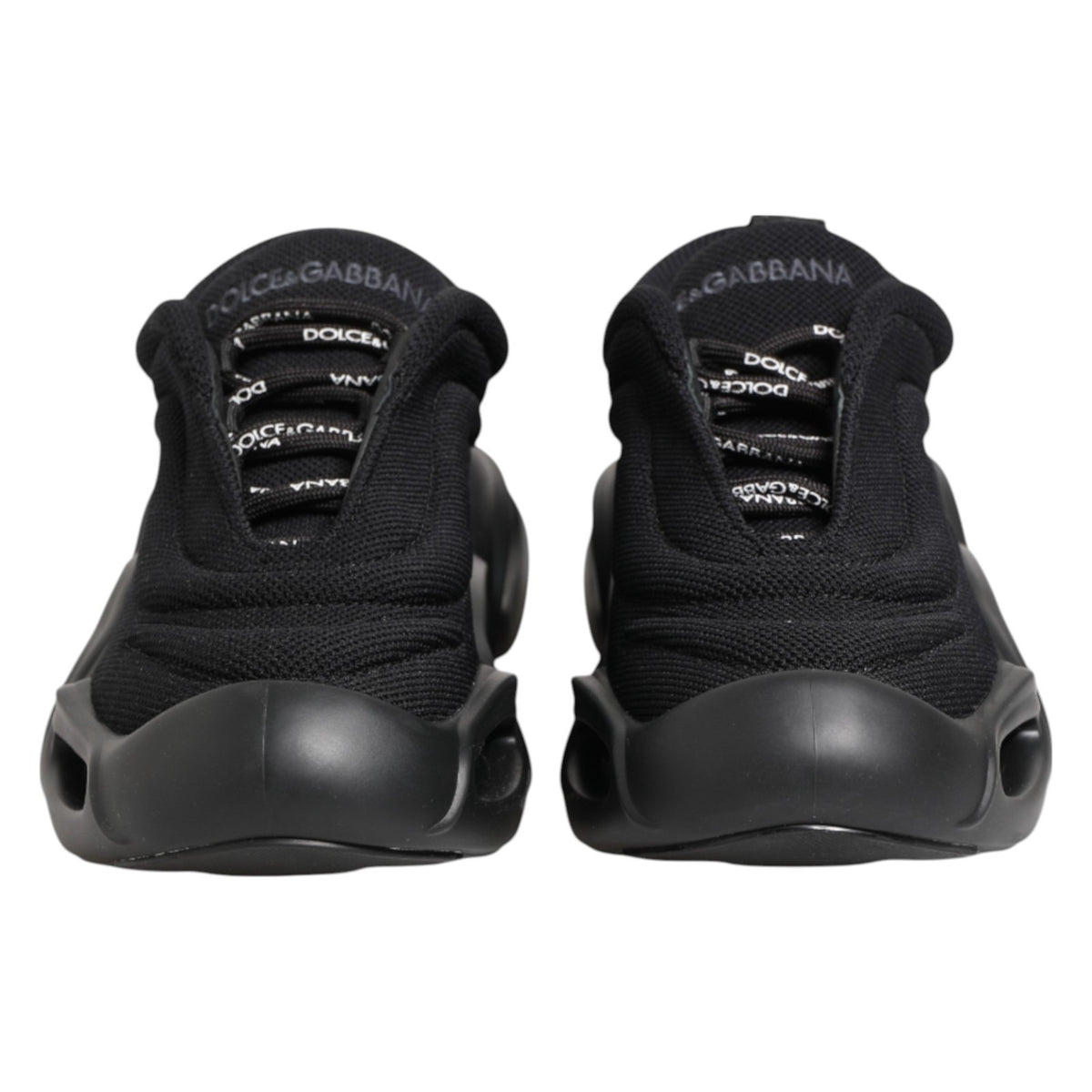 Dolce & Gabbana Black Wave Slip-On Low Top Sneakers