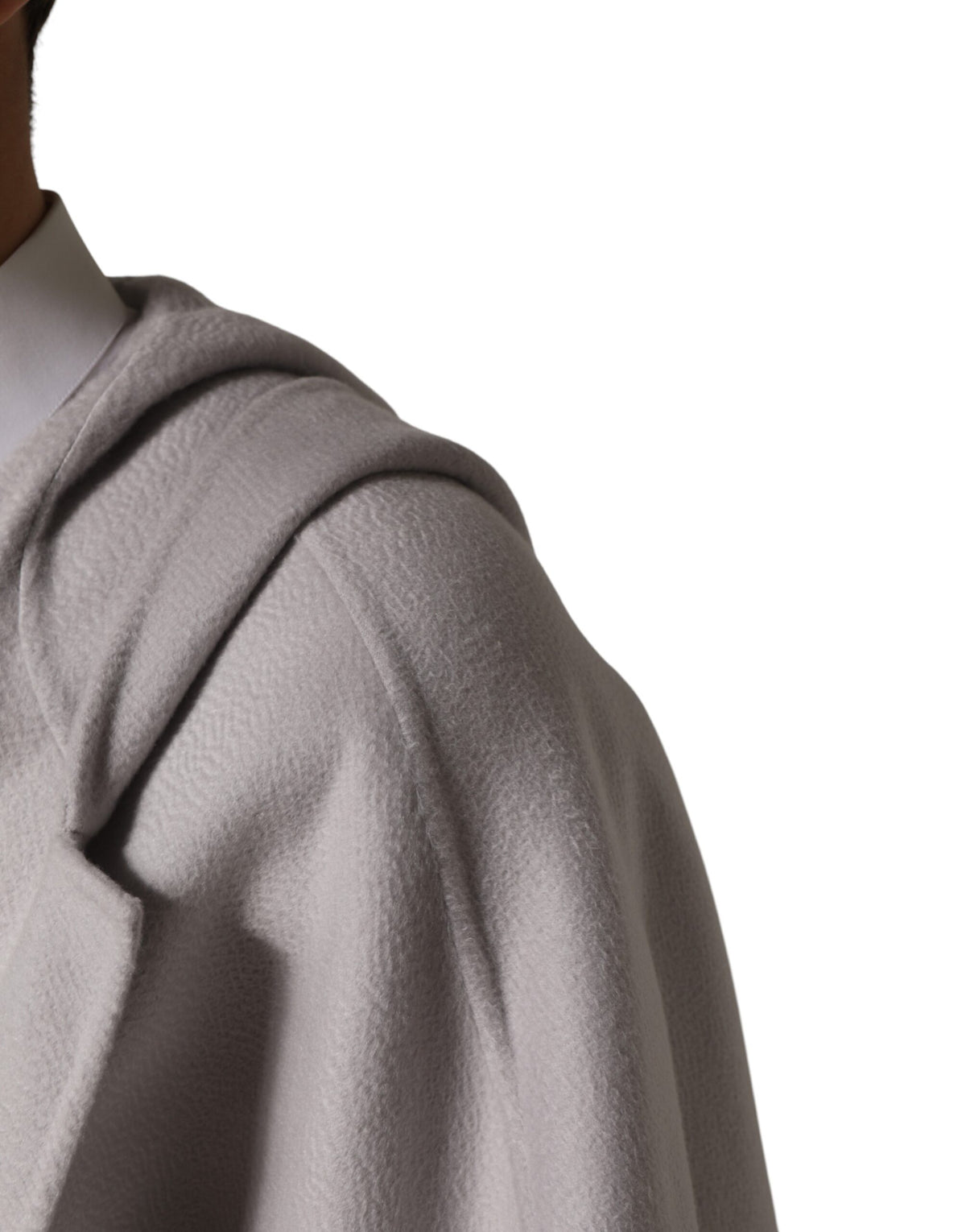 Manteau trench long Dolce &amp; Gabbana blanc cassé avec ceinture, veste pour homme