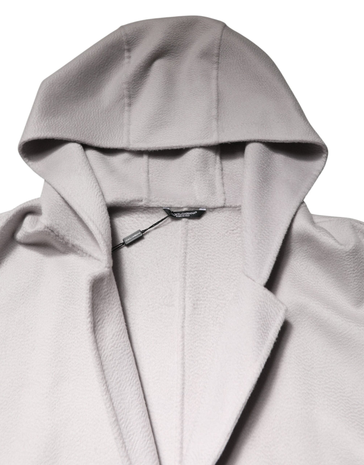 Manteau trench long Dolce &amp; Gabbana blanc cassé avec ceinture, veste pour homme