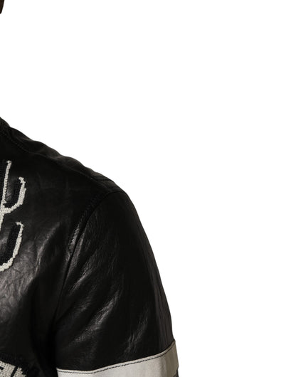 Dolce & Gabbana Zwart Guns n' Roses FullZip Heren Bikerjack