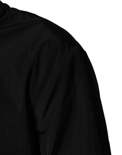 Dolce &amp; Gabbana Veste bomber noire à boutons pin-up pour homme