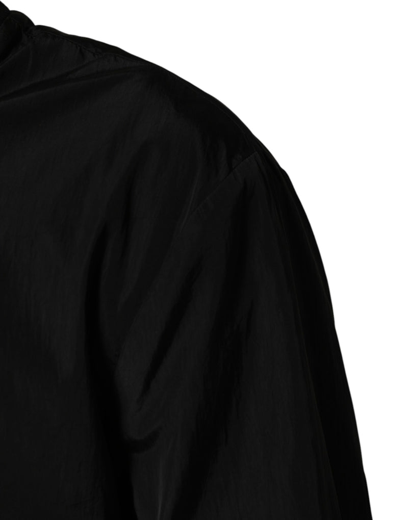Dolce &amp; Gabbana Veste bomber noire à boutons pin-up pour homme
