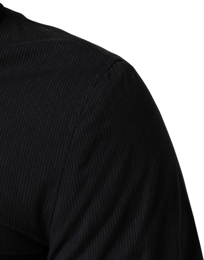 Dolce &amp; Gabbana Veste bomber homme en coton bleu foncé à fermeture éclair intégrale