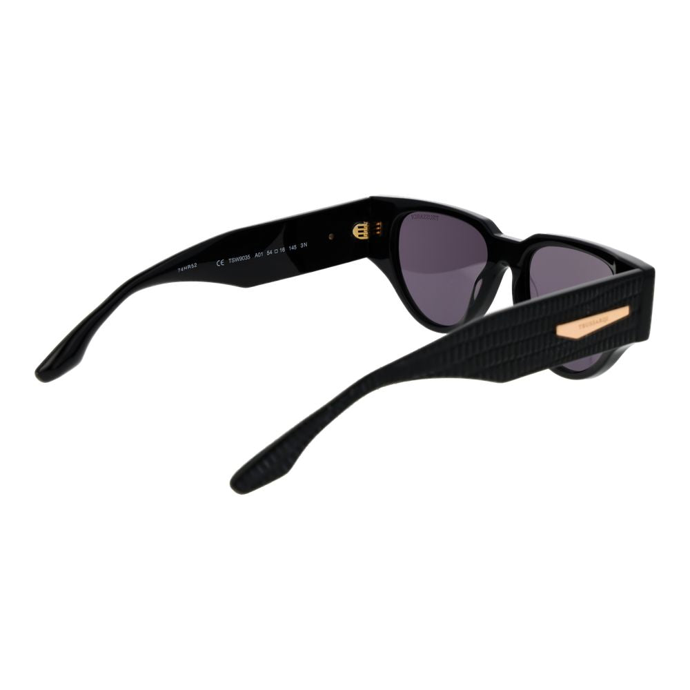 Lunettes de soleil Trussardi en acétate noir