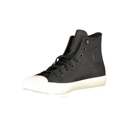 Baskets Converse unisexes en cuir noir
