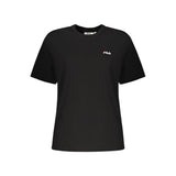 Fila Black Cotton Women T-Shirt - Comfortable and Stylish