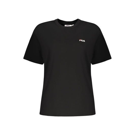 T-shirt femme en coton noir Fila