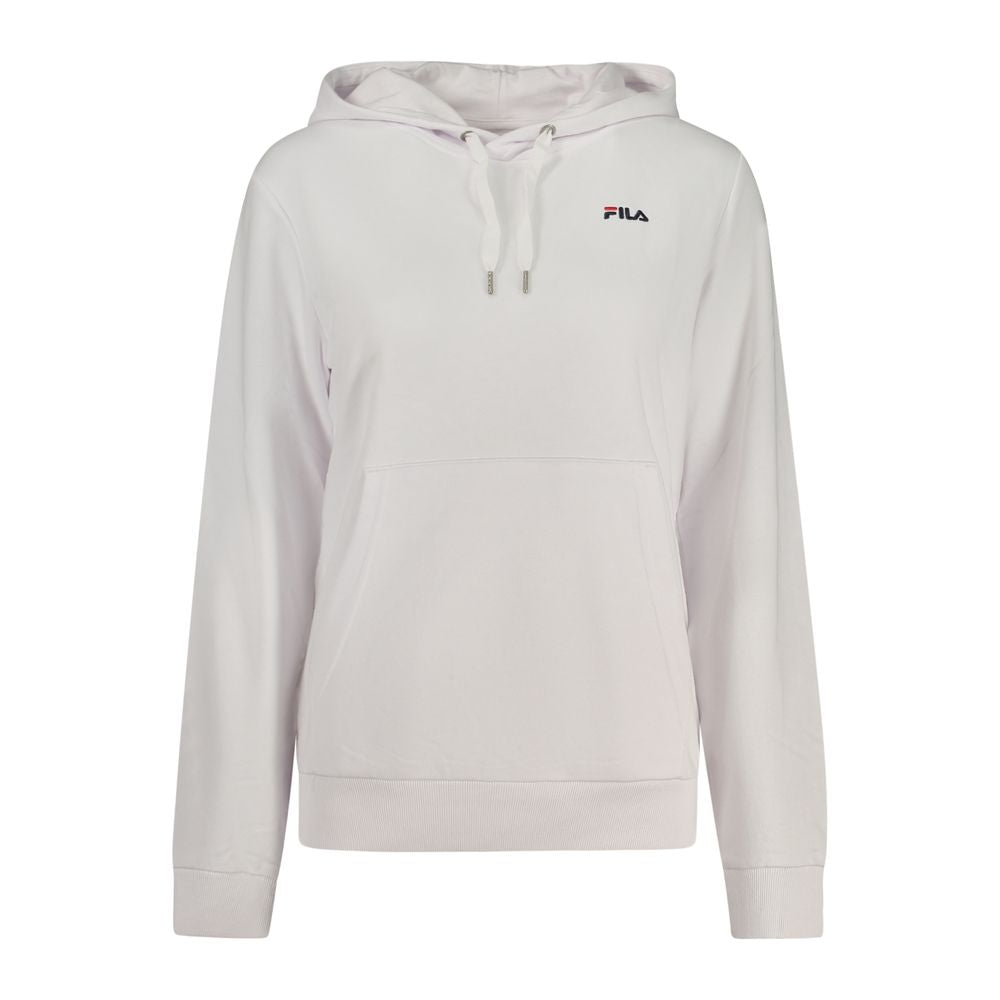 Fila White Cotton Women's Hoodie - Stylish & Comfortable