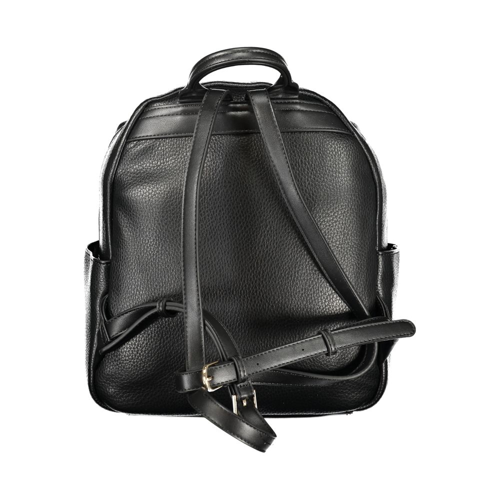 Sac à dos en polyuréthane noir pour femmes Mario Valentino - Élégant et polyvalent