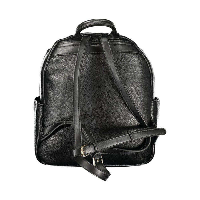 Sac à dos en polyuréthane noir pour femmes Mario Valentino - Élégant et polyvalent