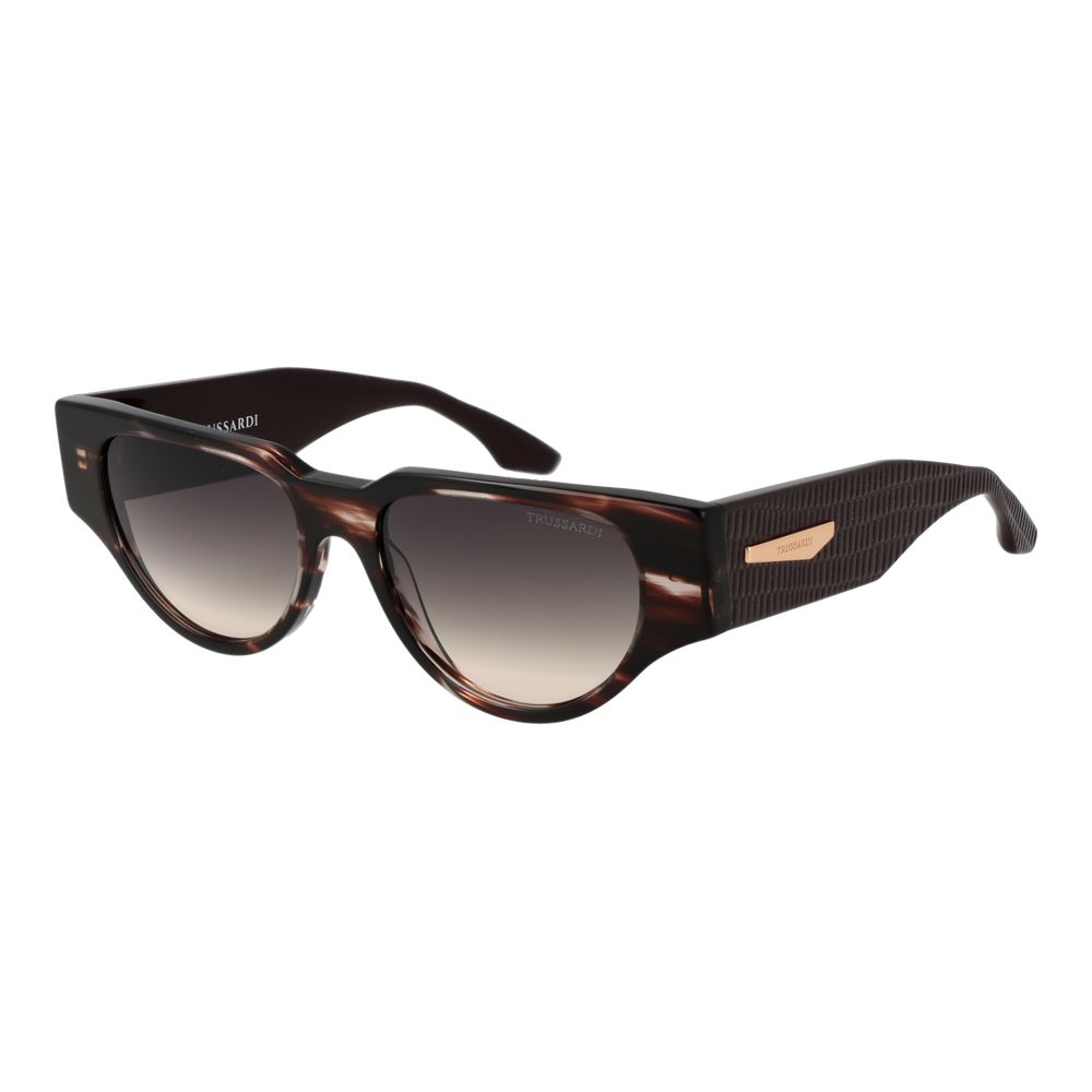 Lunettes de soleil en acétate marron Trussardi pour femmes
