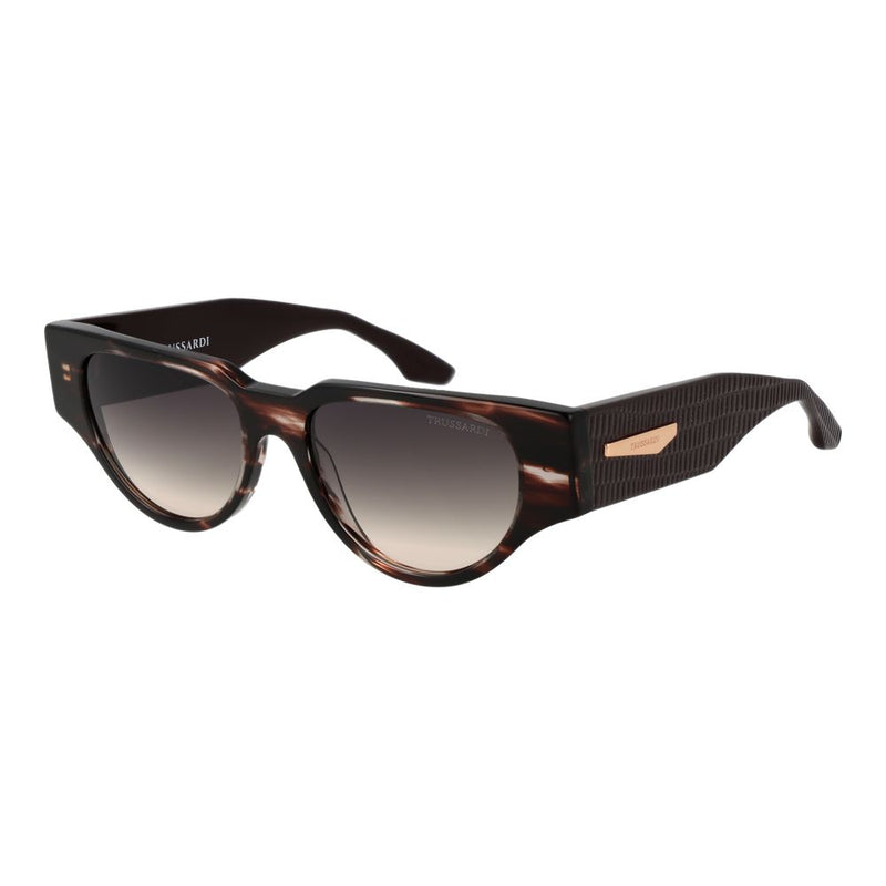 Lunettes de soleil en acétate marron Trussardi pour femmes