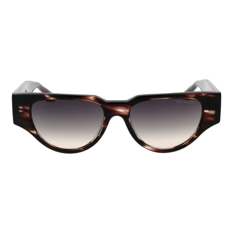 Lunettes de soleil en acétate marron Trussardi pour femmes