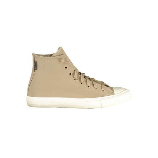 Converse Baskets unisexes en cuir beige