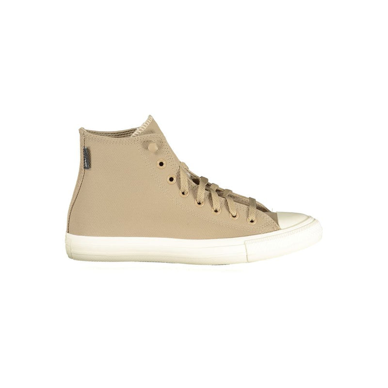 Converse Beige Leather Unisex Sneaker - Iconic High-Top Design