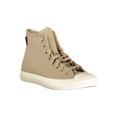 Converse Baskets unisexes en cuir beige