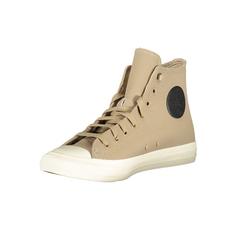 Converse Beige Leather Unisex Sneaker - Iconic High-Top Design