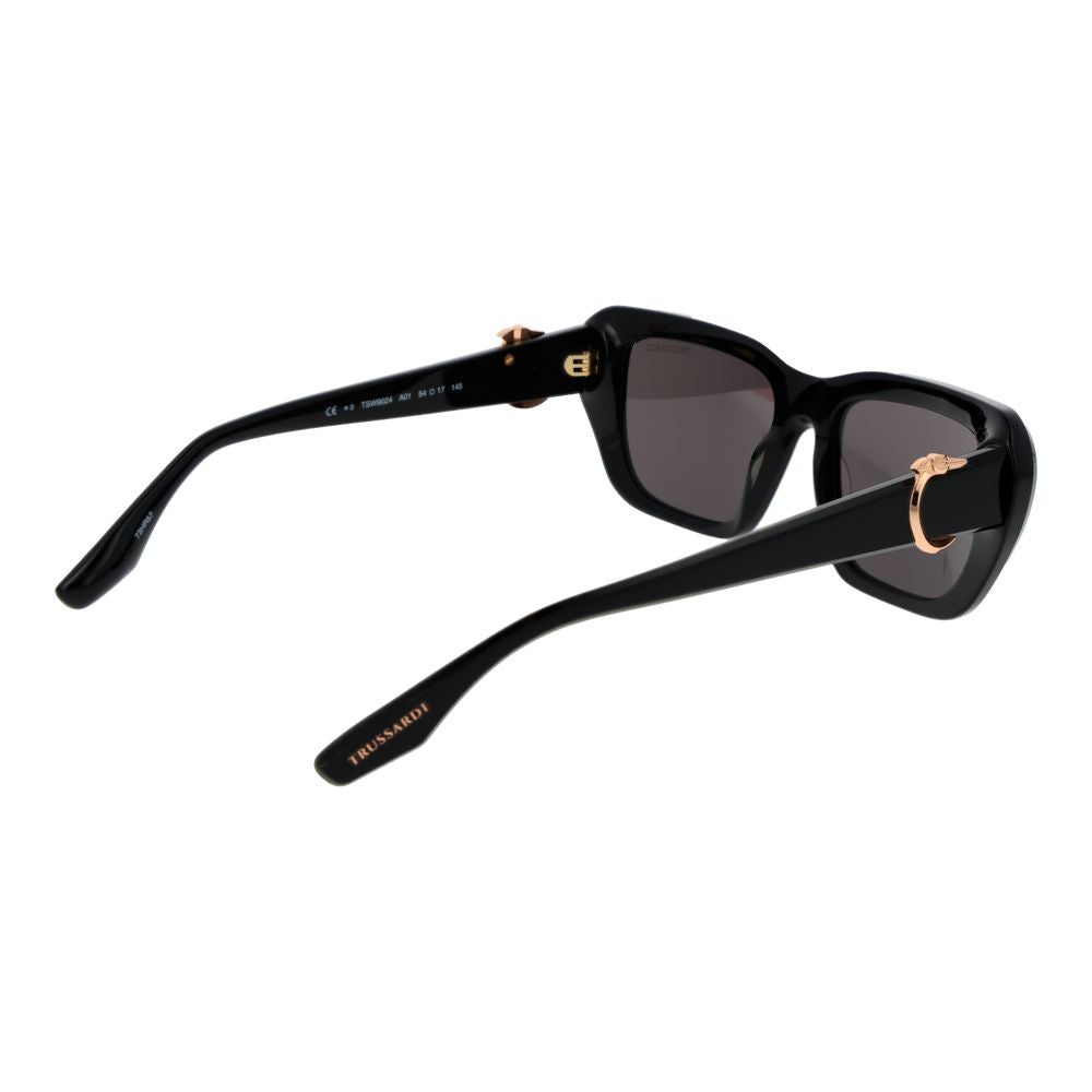 Lunettes de soleil Trussardi en acétate noir
