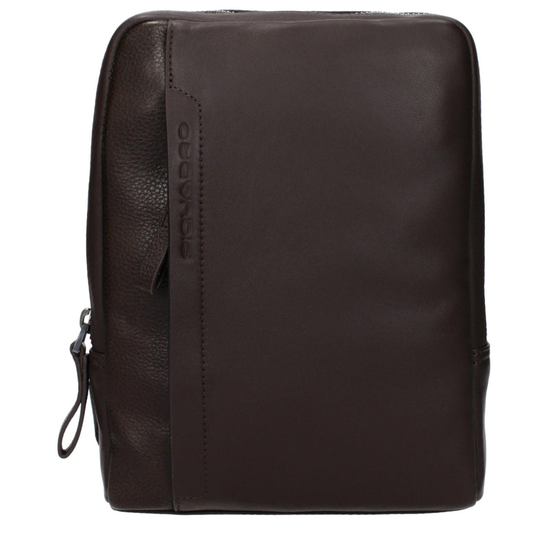 Piquadro Brown Leather Crossbody Bag - Stylish & Functional