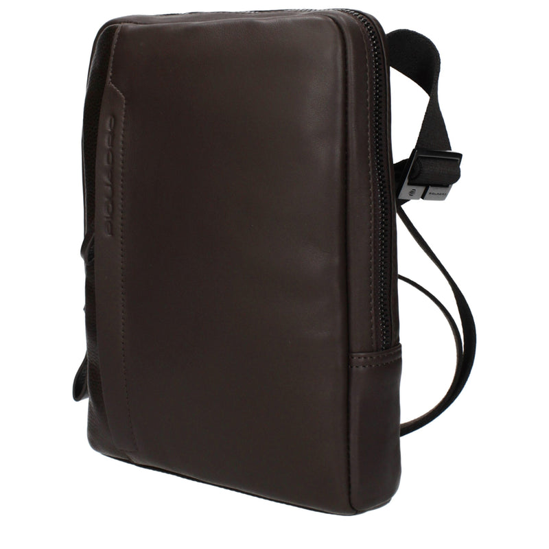 Piquadro Brown Leather Crossbody Bag - Stylish & Functional