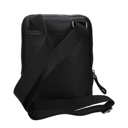 Piquadro Black Leather Crossbody Bag