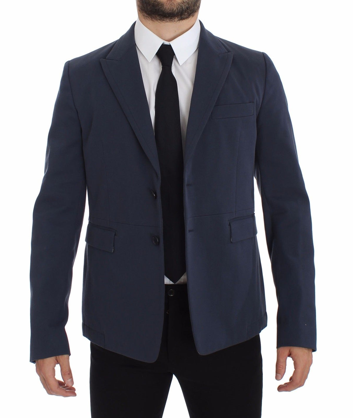 Dolce &amp; Gabbana Blazer décontracté en coton stretch bleu