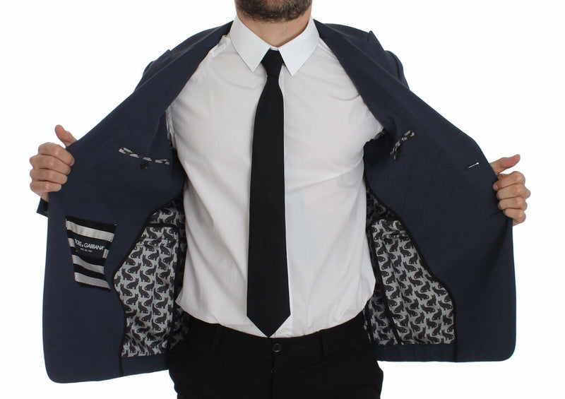 Dolce &amp; Gabbana Blazer décontracté en coton stretch bleu
