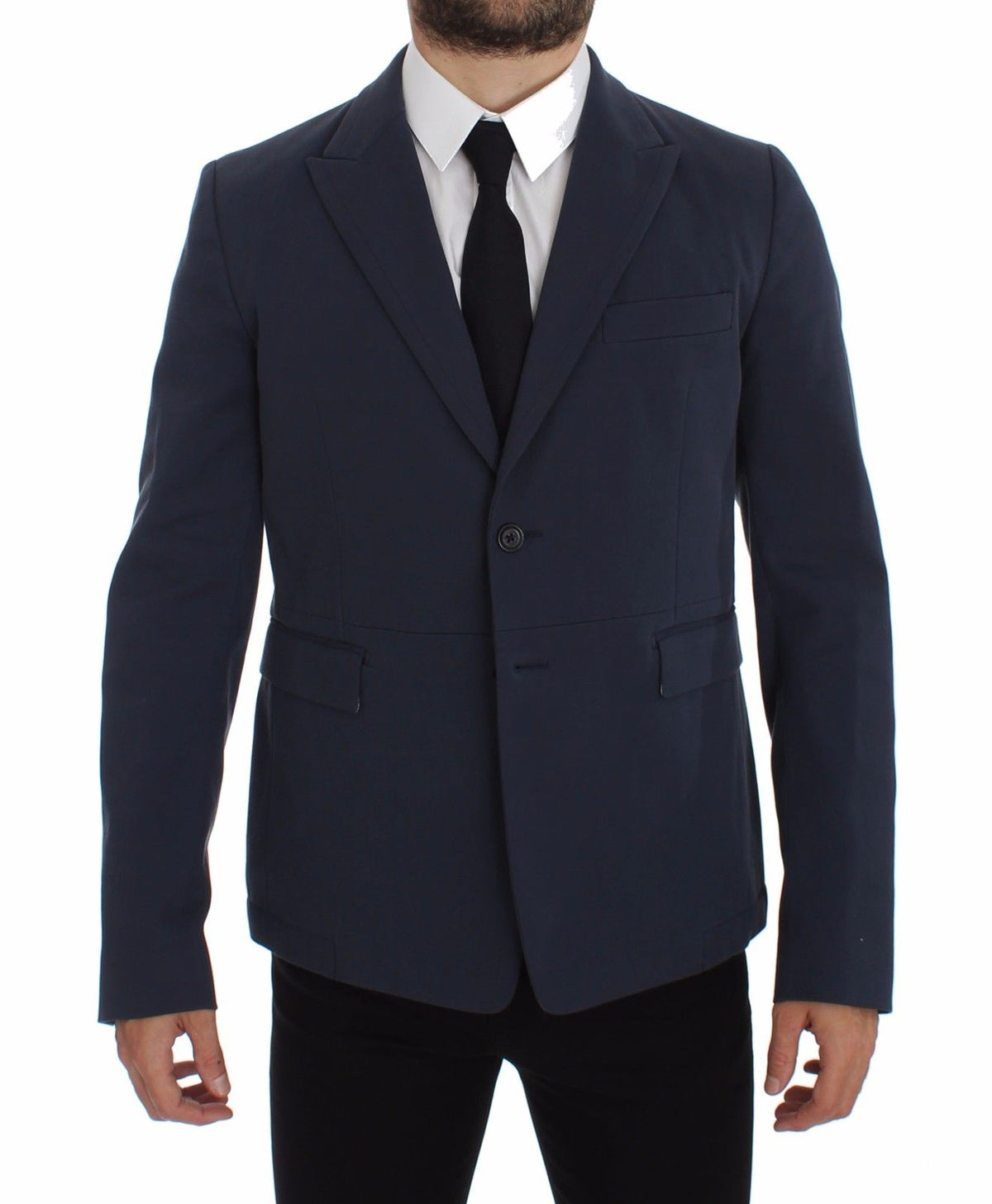 Dolce &amp; Gabbana Blazer décontracté en coton stretch bleu