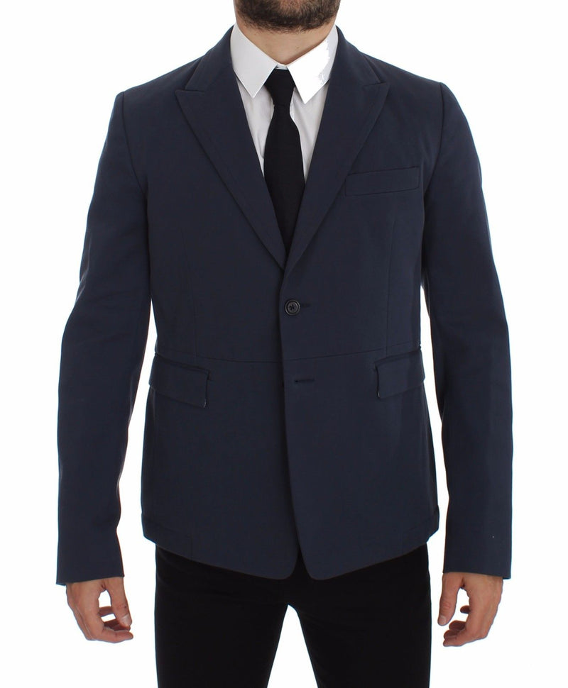 Dolce &amp; Gabbana Blazer décontracté en coton stretch bleu