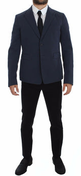 Dolce &amp; Gabbana Blazer décontracté en coton stretch bleu