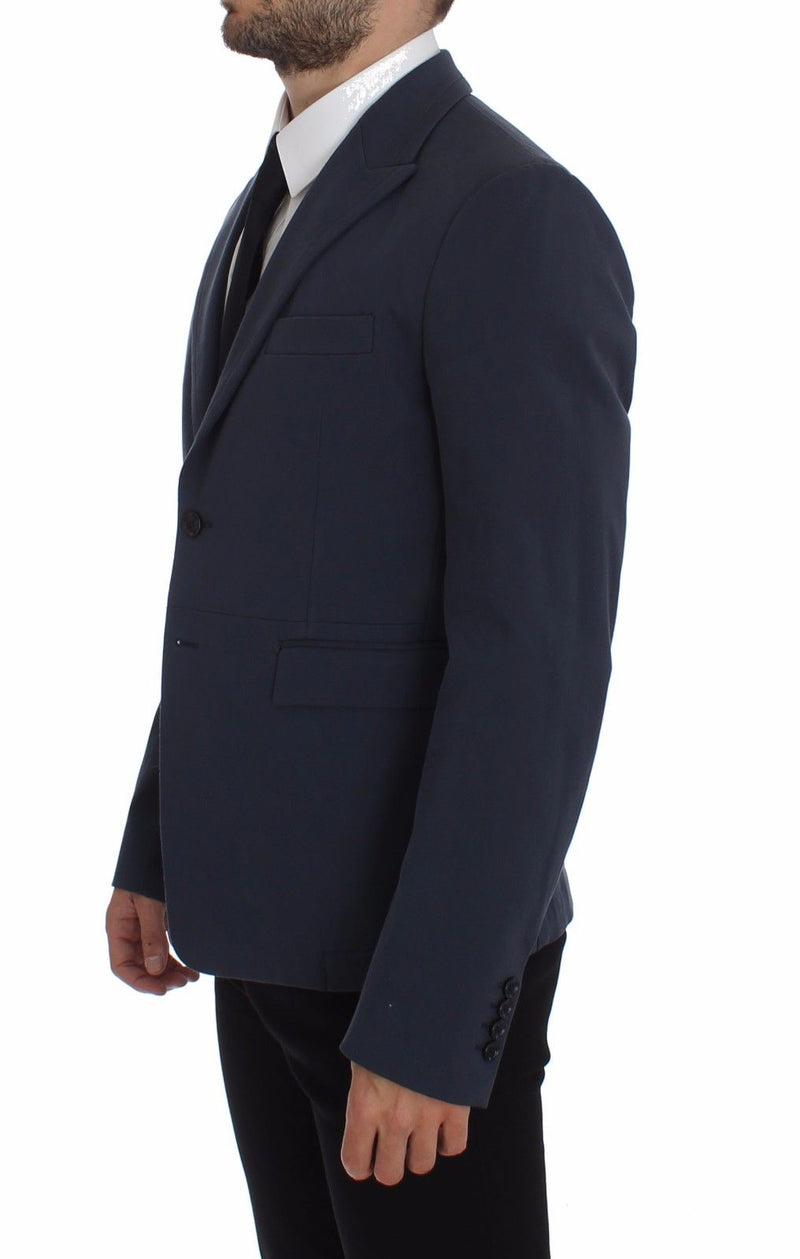 Dolce &amp; Gabbana Blazer décontracté en coton stretch bleu