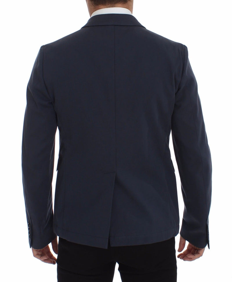 Dolce &amp; Gabbana Blazer décontracté en coton stretch bleu