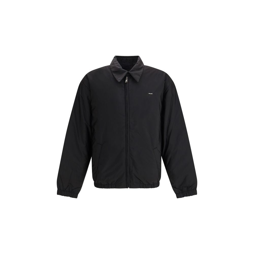 Veste longue Prada en polyamide recyclé noir