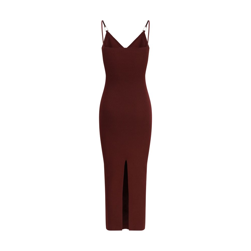 Robe Midi Slip Safety Pin Versace - Bordeaux