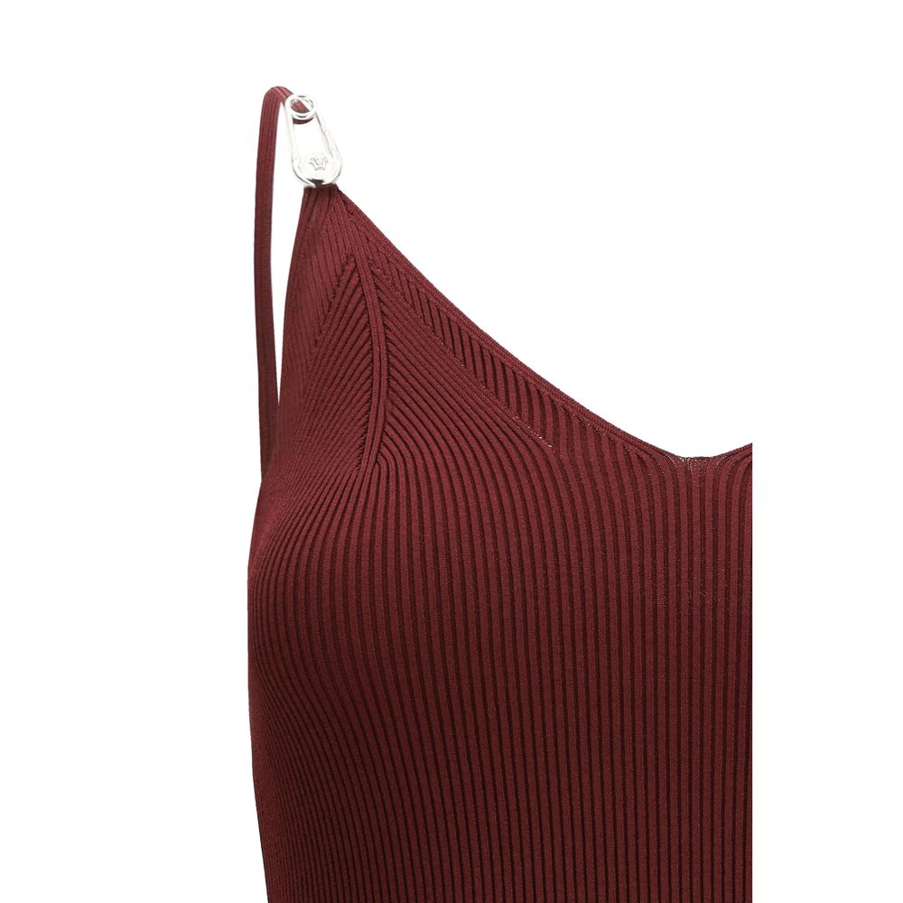 Robe Midi Slip Safety Pin Versace - Bordeaux