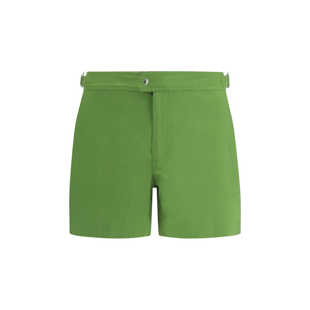 Tom Ford Green Polyester Swim Shorts - Élégance et Confort