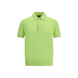 Polo vert en coton Tom Ford