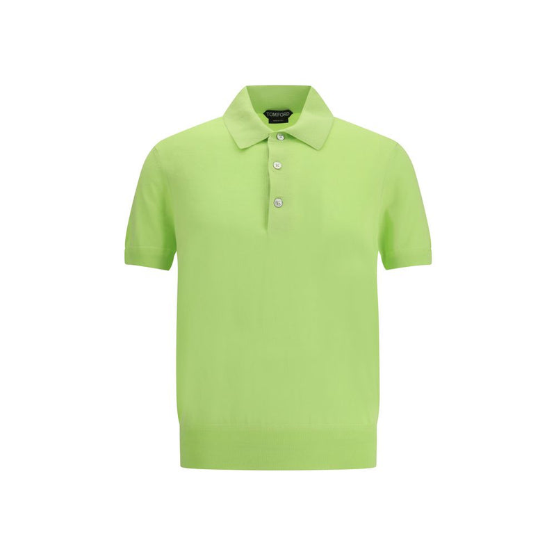 Tom Ford Green Cotton Polo Shirt