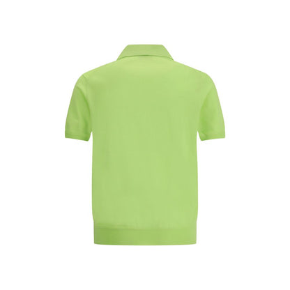 Polo vert en coton Tom Ford