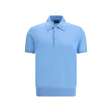 Polo en coton bleu clair Tom Ford