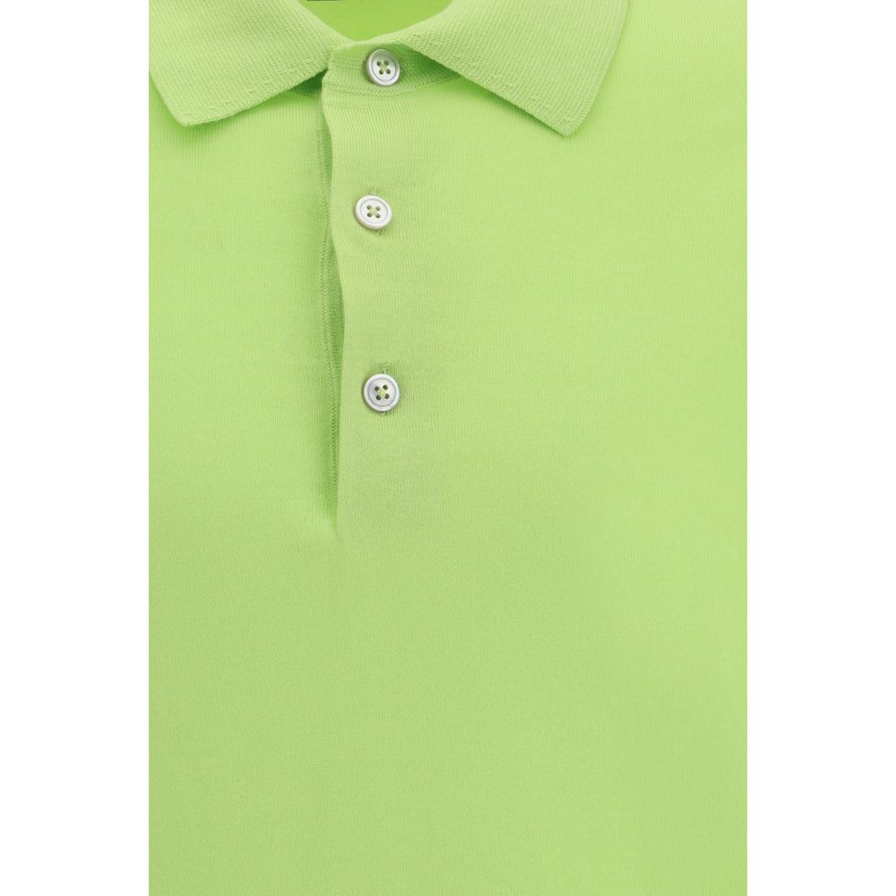 Polo vert en coton Tom Ford