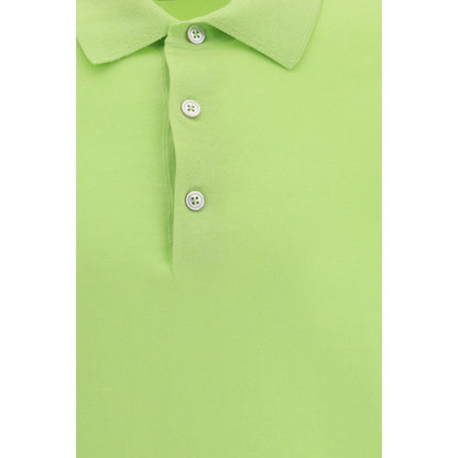 Polo vert en coton Tom Ford